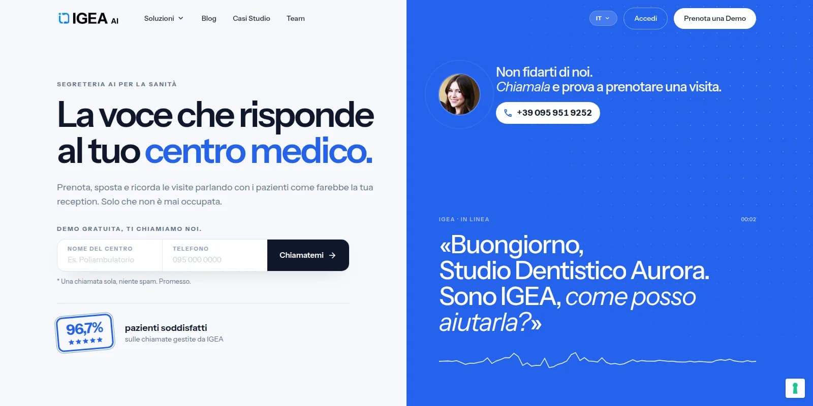 IGEA — AI Voice Secretary for Medical Clinics
